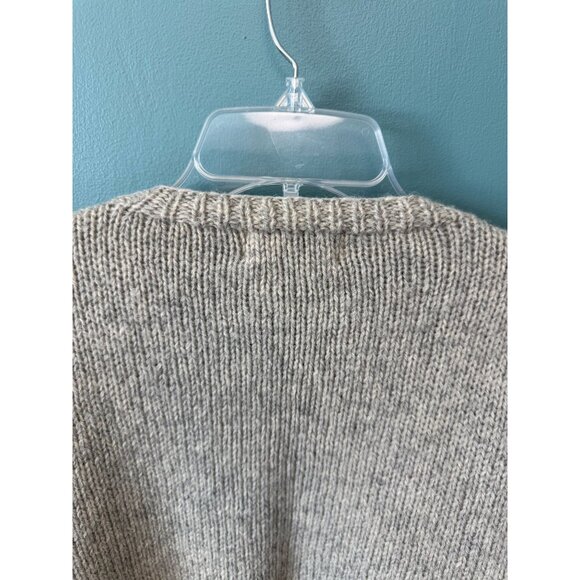 Vintage Eagles Eye Womens M Cardigan Wool Floral Tan Blue Pink Button Up Sweater - Picture 10 of 16